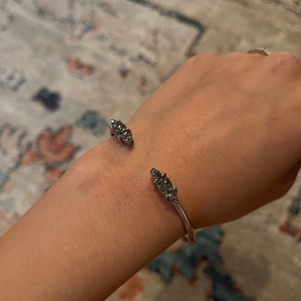 Silver Drusy Cuff Bracelet from Kendra Scott